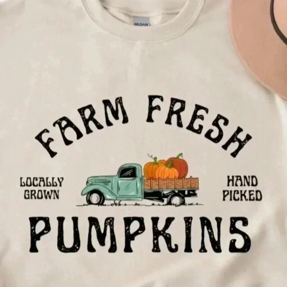 Farm Fresh Pumpkins Fall DTF transfer sheet. Locally grown hand picked 3 For $15 - Picture 2 of 2